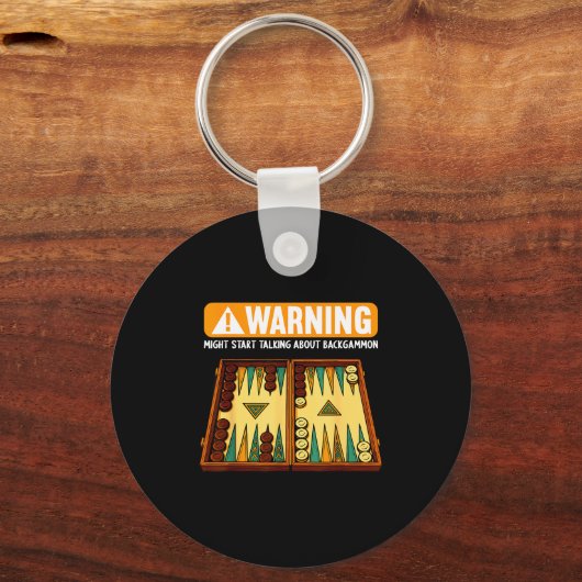 Grappig Backgammon Sleutelhanger (Voorkant)