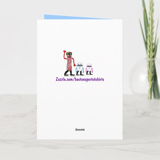 Grappig Bacon & Egg Verjaardag Kaart cadeau voor h (Achterkant)