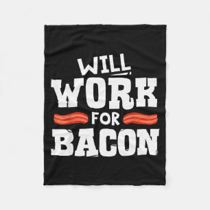 Grappig bacon-ontwerp voor mannen vrouwen jongens fleece deken