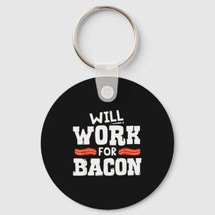 Grappig bacon-ontwerp voor mannen vrouwen jongens  sleutelhanger