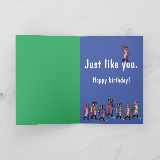Grappig Bacon Verjaardag Kaart Gift (Binnen)