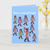 Grappig Bacon Verjaardag Kaart Gift (Gele Bloem)