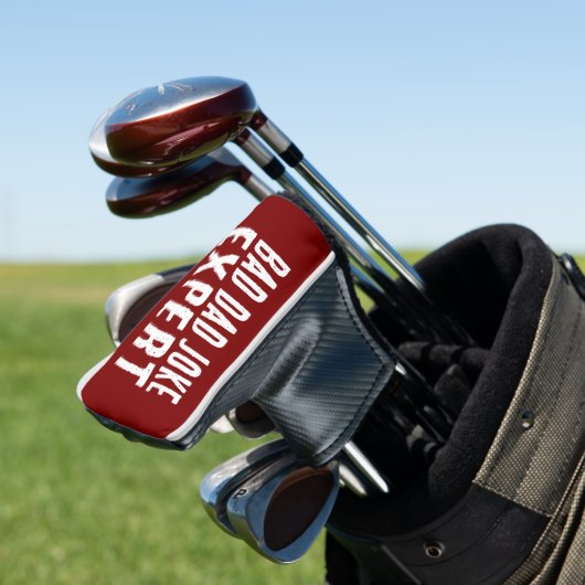 Grappig Bad Dad Joke Expert BOLD TYPOGRAFIE Golfheadcover (Insitu)