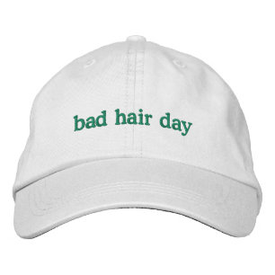 Grappig Bad Hair Quote Trendy Uniek Custom Lazy Geborduurde Pet