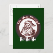 Grappig  Bad Santa Retro Christmas Feestdagenkaart (Voorkant / Achterkant)
