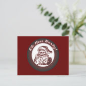 Grappig  Bad Santa Retro Christmas Feestdagenkaart (Staand voorkant)