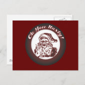 Grappig  Bad Santa Retro Christmas Feestdagenkaart (Voorkant / Achterkant)