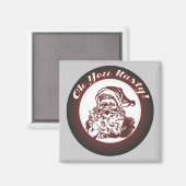 Grappig Bad Santa Retro Christmas Magneet (Voorkant / Achterkant)