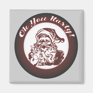 Grappig  Bad Santa Retro Christmas Magneet