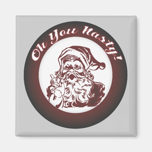 Grappig Bad Santa Retro Christmas Magneet (Voorkant)