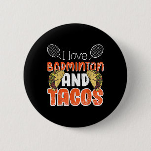 Grappig badminton cadeau-idee voor badmintonspeler ronde button 5,7 cm