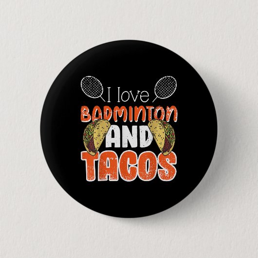 Grappig badminton cadeau-idee voor badmintonspeler ronde button 5,7 cm (Voorkant)