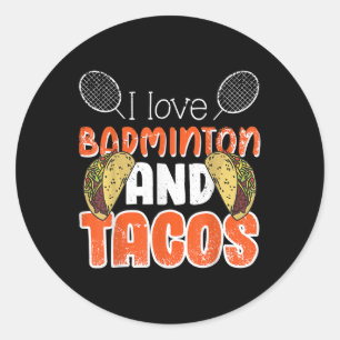 Grappig badminton cadeau-idee voor badmintonspeler ronde sticker