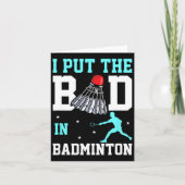 Grappig Badminton Design - Ich Bin Das Bad In Badm Kaart (Voorkant)