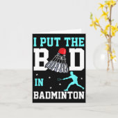 Grappig Badminton Design - Ich Bin Das Bad In Badm Kaart (Gele Bloem)