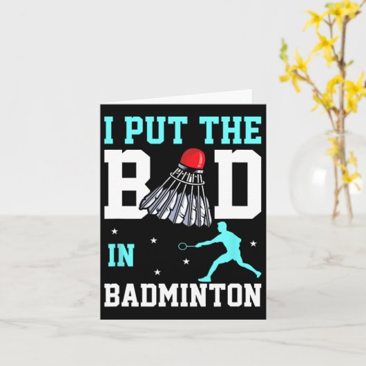 Grappig Badminton Design - Ich Bin Das Bad In Badm Kaart (Gele Bloem)