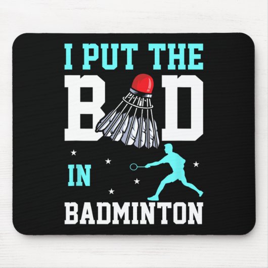 Grappig Badminton Design - Ich Bin Das Bad In Badm Muismat (Voorkant)