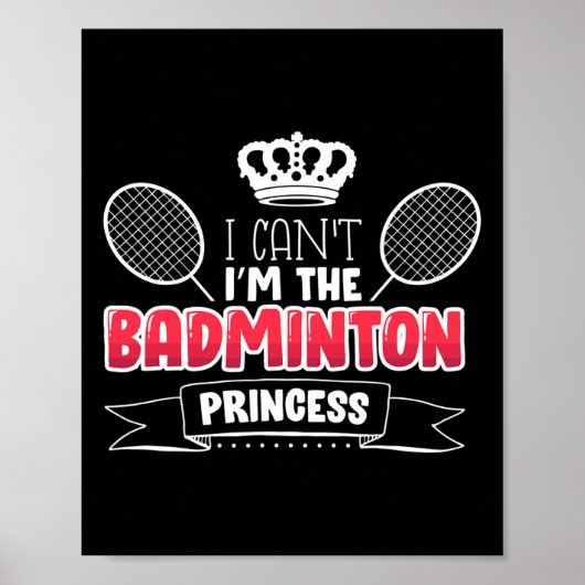 Grappig Badminton Gift Idee voor Badminton speler Poster (Voorkant)