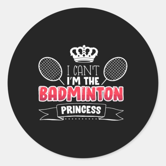 Grappig Badminton Gift Idee voor Badminton speler Ronde Sticker (Voorkant)