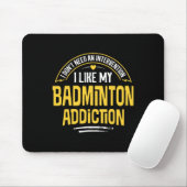 Grappig Badminton Gift - Ik hou van mijn verslavin Muismat (Met muis)