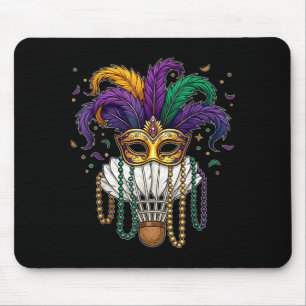 Grappig Badminton Mardi Gras Masker Kralen Voor Vr Muismat