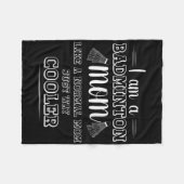 Grappig badminton-moeder shirt vrouwen badmintonsp fleece deken (Voorkant (Horizontaal))