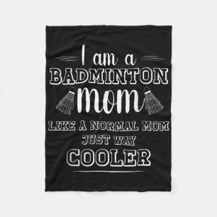 Grappig badminton-moeder shirt vrouwen badmintonsp fleece deken