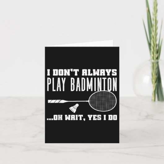 Grappig Badminton Shirt Mannen Vrouwen Badminton S Kaart (Voorkant)