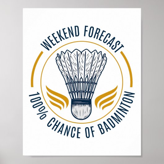 Grappig Badminton Shirt Mannen Vrouwen Badminton S Poster (Voorkant)