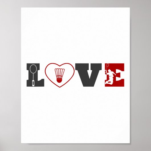 Grappig Badminton Shirt Vrouwen Badminton Speler 1 Poster (Voorkant)