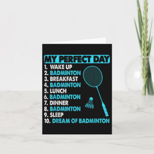 Grappig Badminton Shuttle Rackets Nieuwigheid T-sh Kaart