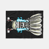 Grappig badminton shuttle speler ontwerp mannen vr fleece deken (Voorkant (Horizontaal))