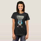 Grappig badminton shuttle speler ontwerp mannen vr t-shirt (Voorkant volledig)