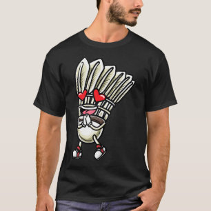 Grappig Badminton Shuttlecock Speler Design Mannen T-shirt