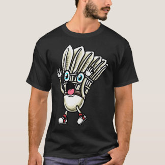 Grappig Badminton Shuttlecock Speler Design Mannen T-shirt