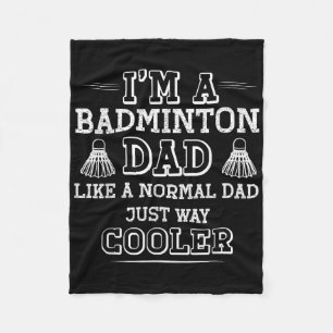 Grappig Badminton Vader Shirt Mannen Vrouwen Badmi Fleece Deken