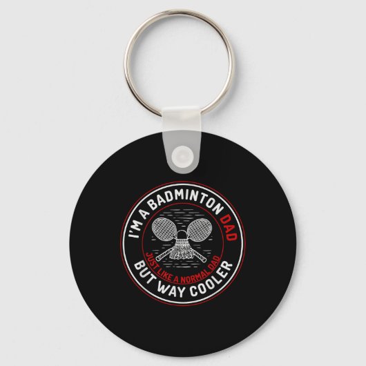 Grappig Badminton Vader T-shirt Mannen Badminton S Sleutelhanger (Voorkant)