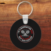Grappig Badminton Vader T-shirt Mannen Badminton S Sleutelhanger (Voorkant)