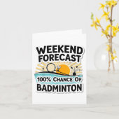 Grappig Badminton Weekend Forecast_ 100% kans op b Kaart (Gele Bloem)
