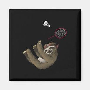 Grappig badmintonontwerp voor badmintonspelers en  magneet