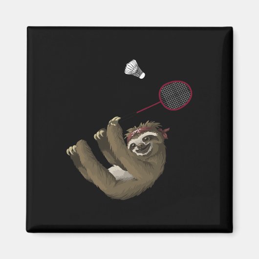 Grappig badmintonontwerp voor badmintonspelers en magneet (Voorkant)