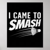 Grappig badmintonontwerp voor mannen vrouwen kinde poster (Voorkant)