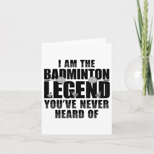 Grappig badmintonshirt mannen vrouwen badmintonspe kaart (Voorkant)