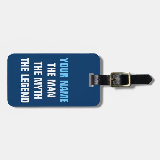 Grappig bagagelabel | De man mythe legende (Voorkant horizontaal)