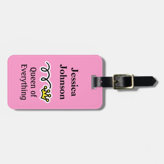 Grappig bagagelabel | Koningin van alles (Voorkant horizontaal)