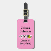 Grappig bagagelabel | Koningin van alles (Voorkant verticaal)