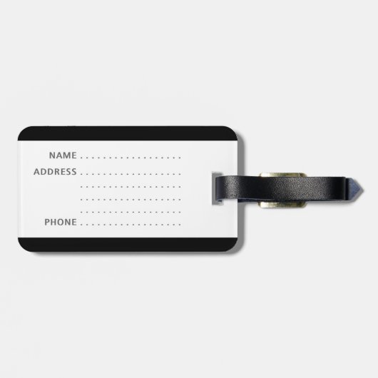 Grappig bagagelabel met daarop "Mijne" geschreven (Achterkant horizontaal)