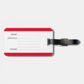 Grappig bagagelabel met "Mijn stuf" erop geschreve (Achterkant horizontaal)