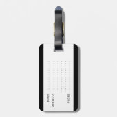 Grappig bagagelabel met "Mijn stuf" erop geschreve (Achterkant verticaal)