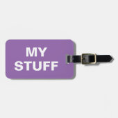 Grappig bagagelabel met "Mijn stuf" erop geschreve (Voorkant horizontaal)